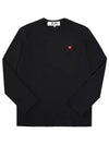 P1T308 1 Small Red Heart Men s Long Sleeve T Shirt - COMME DES GARCONS - BALAAN 1