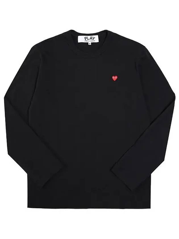 P1T308 1 Small Red Heart Men s Long Sleeve T Shirt - COMME DES GARCONS - BALAAN 3