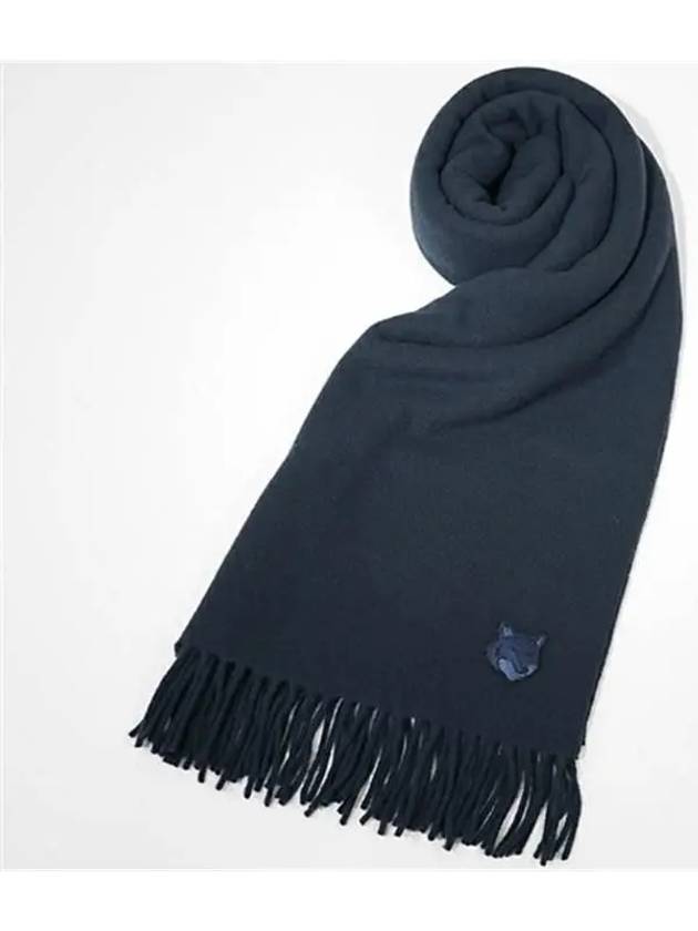 Wool Fox Head Muffler Navy - MAISON KITSUNE - BALAAN 5