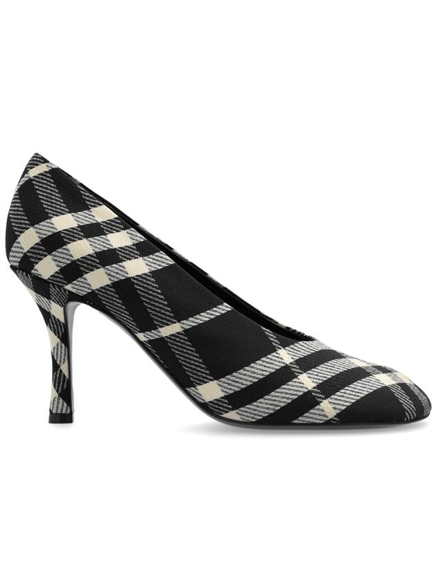 Baby Check Pumps Heel Black - BURBERRY - BALAAN 2