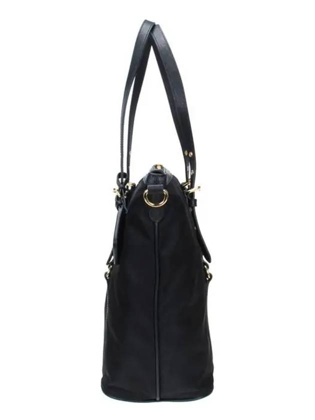 Gold Hardware Milan Logo Tote Bag Black - PRADA - BALAAN 4