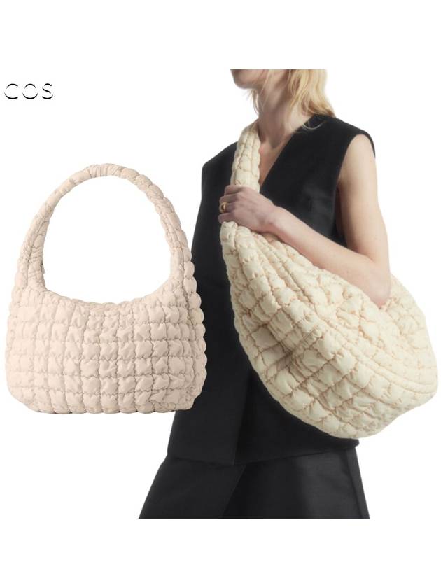 Quilted Oversized Shoulder Bag Beige - COS - BALAAN 2