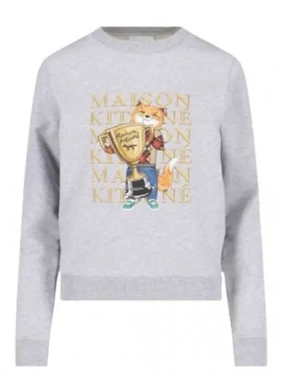 Fox Champion Print Sweatshirt Grey - MAISON KITSUNE - BALAAN 2