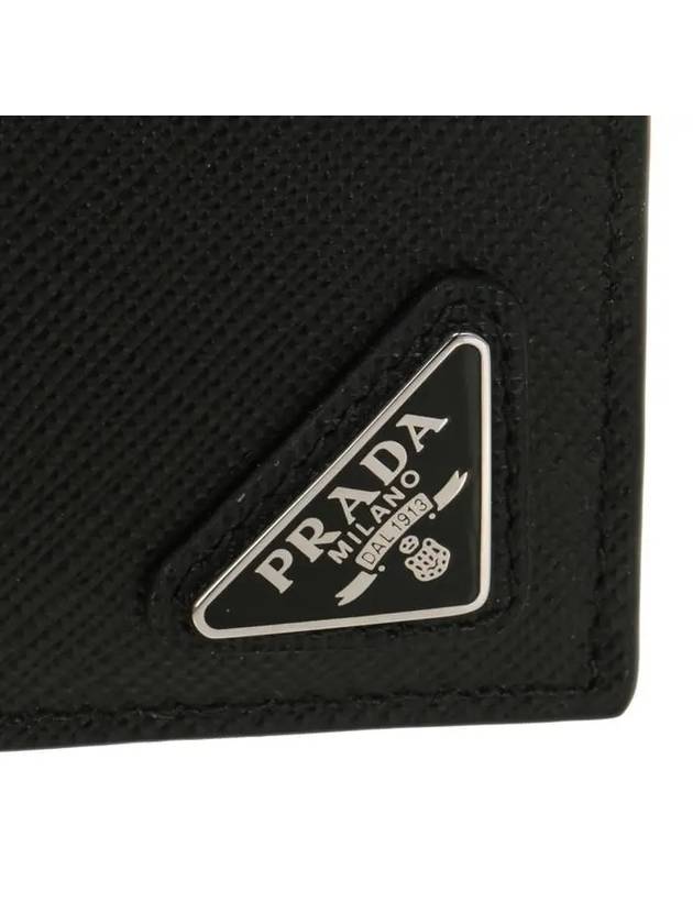 Saffiano Leather Card Holder Black - PRADA - BALAAN 6