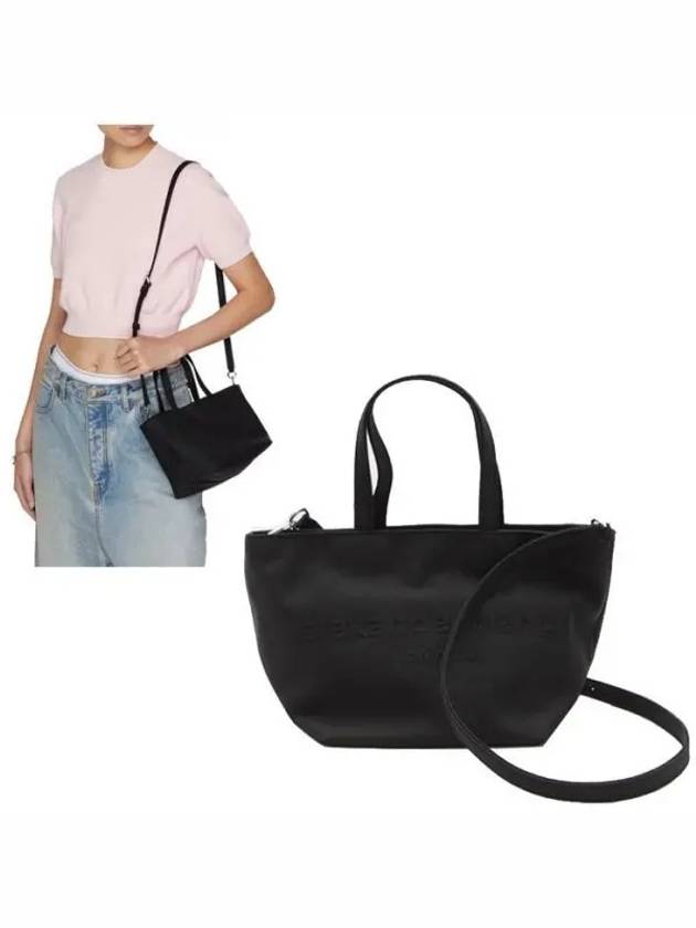 Punch Embossed Logo Tote Bag Black - ALEXANDER WANG - BALAAN 2