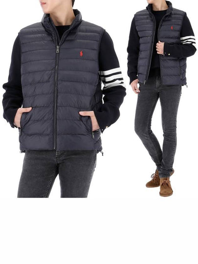 Logo String Padded Vest Navy - POLO RALPH LAUREN - BALAAN 2