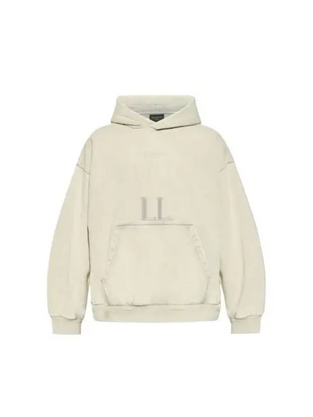 Embroidered Logo Hoodie Cement Grey - BALENCIAGA - BALAAN 2