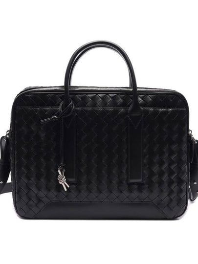 Getaway Leather Brief Case Black - BOTTEGA VENETA - BALAAN 2