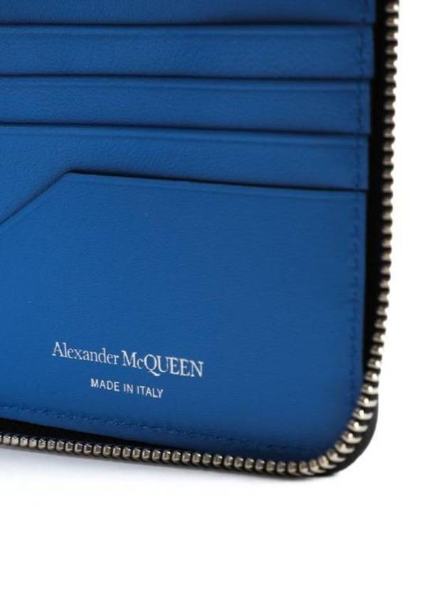 Zip Around Bill Foldo Leather Half Wallet Black - ALEXANDER MCQUEEN - BALAAN 6