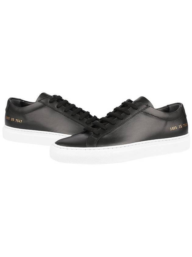 Achilles White Sole Low Top Sneakers Black - COMMON PROJECTS - BALAAN 3