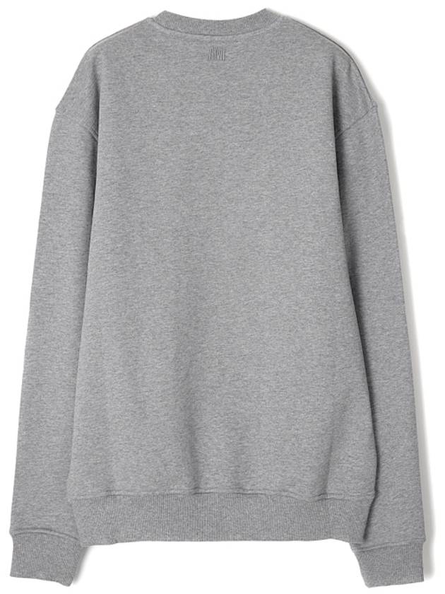 Small Heart Logo Sweatshirt Grey - AMI - BALAAN 4