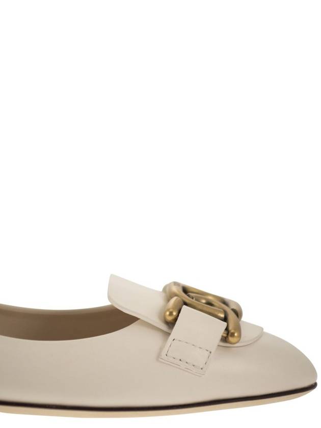 Kate Leather Ballerina White - TOD'S - BALAAN 7