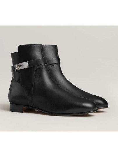 Neo Leather Ankle Walker Boots Black - HERMES - BALAAN 2