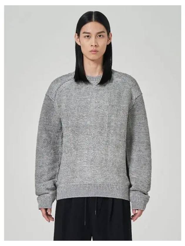 Inlay pullover knit sweater gray domestic product GM0023120516595 - JUUN.J - BALAAN 1