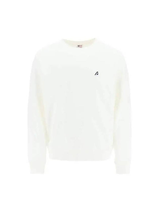 Iconic Logo Print Cotton Sweatshirt White - AUTRY - BALAAN 2