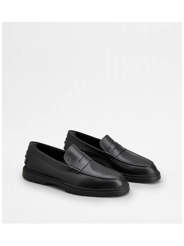 Men's Leather Penny Loafer Black - TOD'S - BALAAN 4