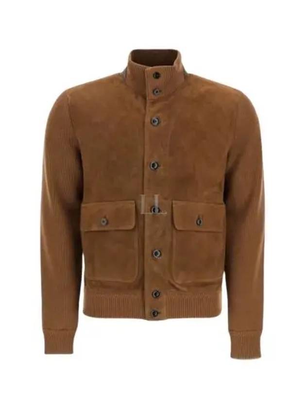 KBF001 YMW050F24 JB700 Front Suede Zip up Jacket - TOM FORD - BALAAN 2