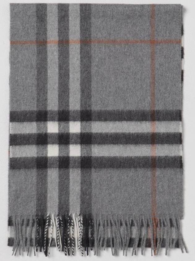 Giant Check Cashmere Scarf Grey - BURBERRY - BALAAN 2