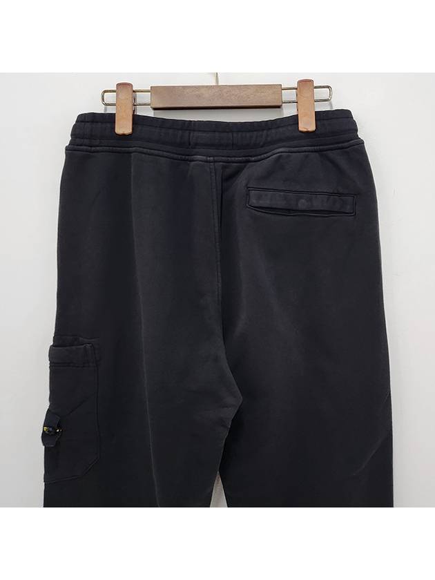 Cotton Fleece Cargo Truck Pants Black - STONE ISLAND - BALAAN 8