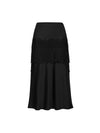 Runway Slip Lace Midi A-Line Skirt Black - ULKIN - BALAAN 2