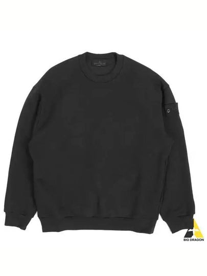 Waffen Patch Ghost Piece Cotton Sweatshirt Black - STONE ISLAND - BALAAN 2