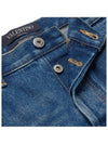 Men's Turn-Up Straight Jeans Blue - VALENTINO - BALAAN 6