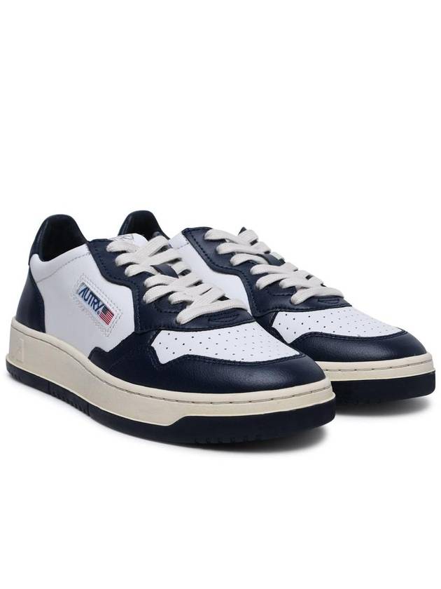 Medalist Navy Tab Low Top Sneakers White Navy - AUTRY - BALAAN 3