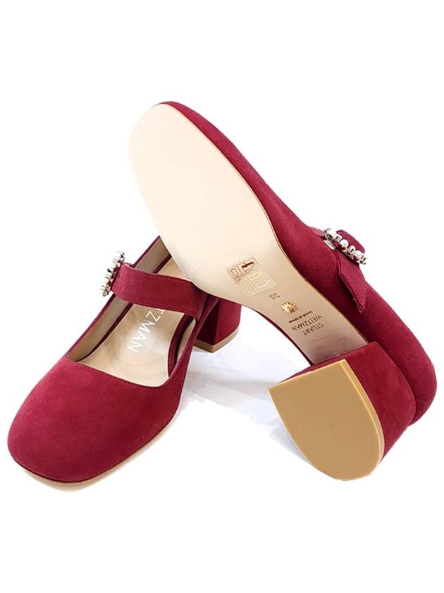 Women's Bordeaux Pearl Pumps Red SB930 - STUART WEITZMAN - BALAAN 6