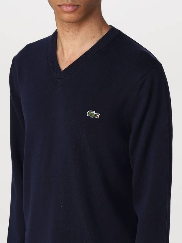 V-neck Wool Knit Top Navy - LACOSTE - BALAAN 2