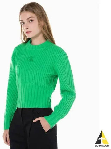 JEANS Women s Green Premium Line Chenille Pullover J222303 LGP - CALVIN KLEIN - BALAAN 1