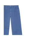 Striped Izey Straight Jeans Blue - GANNI - BALAAN 3