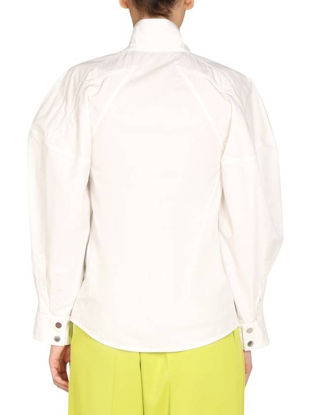 High Neck Puff Overfit Shirt - BOTTEGA VENETA - BALAAN 4