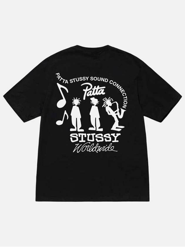 x Pata Sound Connection T Shirt Black - STUSSY - BALAAN 1