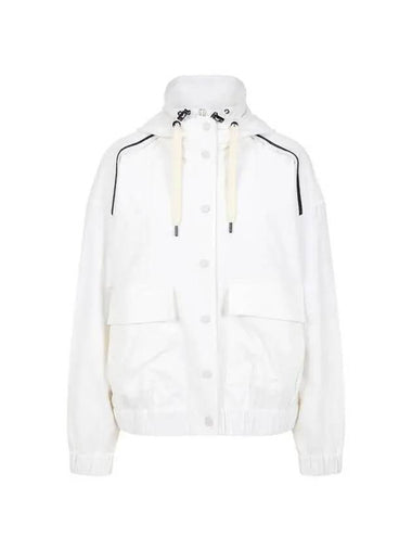 Women s Monili Line Stretch Hooded Jacket White - BRUNELLO CUCINELLI - BALAAN 1