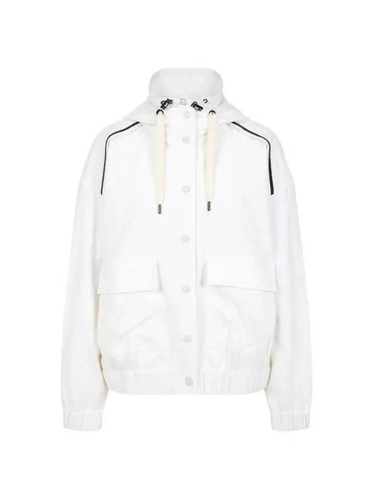 Women s Monili Line Stretch Hooded Jacket White - BRUNELLO CUCINELLI - BALAAN 1