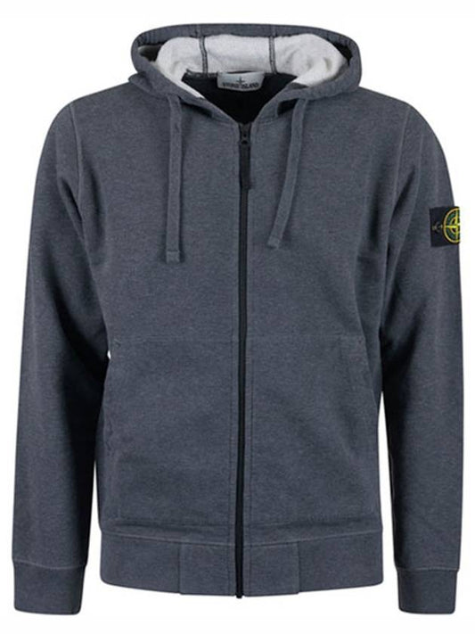 Wappen Logo Zip Up Hoodie Charcoal - STONE ISLAND - BALAAN 2