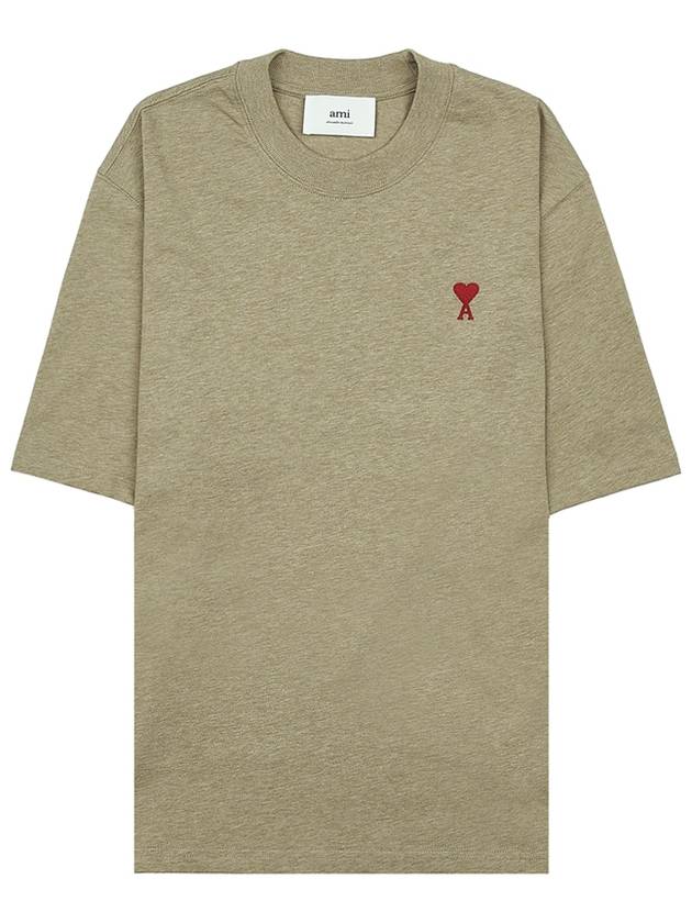 Small Heart Logo Boxy Fit Short Sleeve T-Shirt Heather Sage - AMI - BALAAN 2