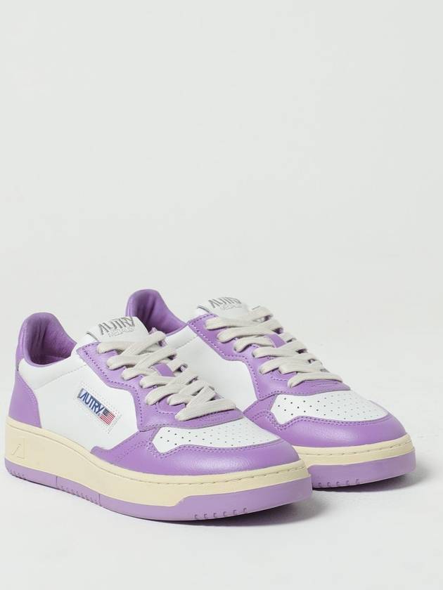 Medalist Leather Low Top Sneakers White Purple - AUTRY - BALAAN 3