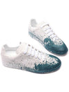 Replica Painting Low Top Sneakers White Oil Blue - MAISON MARGIELA - BALAAN 6