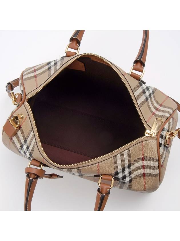 Medium Check Bowling Tote Bag Archive Beige Briar Brown - BURBERRY - BALAAN 3