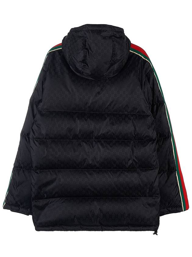 GG Jacquard Hooded Padding Jacket Black - GUCCI - BALAAN 3