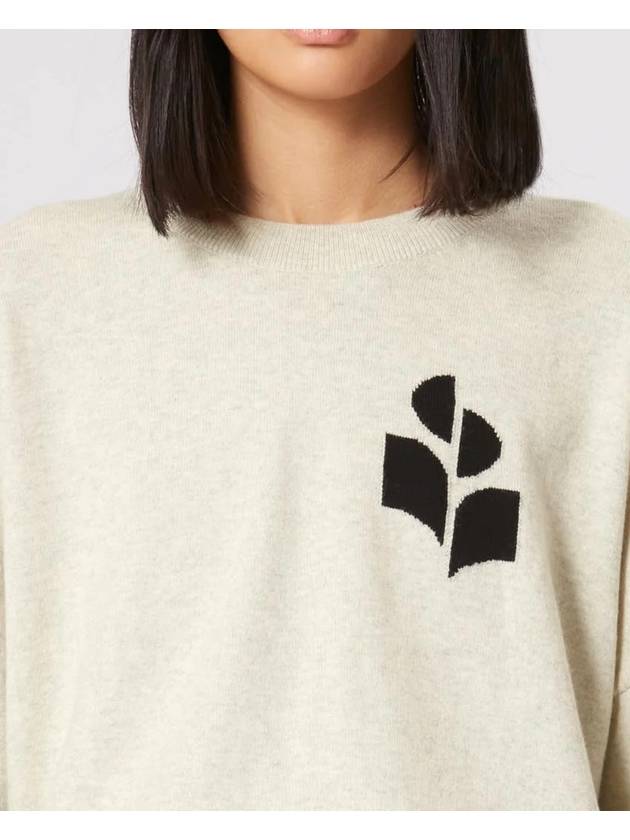 Marisans Logo Knit Top Light Grey - ISABEL MARANT - BALAAN 6