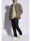 Micro Light Suede Jacket Grey - TOM FORD - BALAAN 4