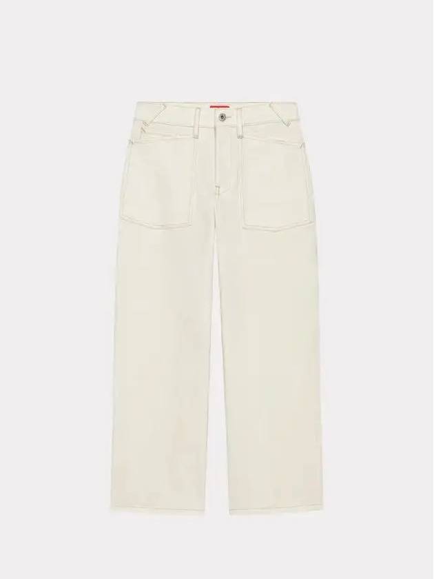 High Rise Straight Jeans White - KENZO - BALAAN 2