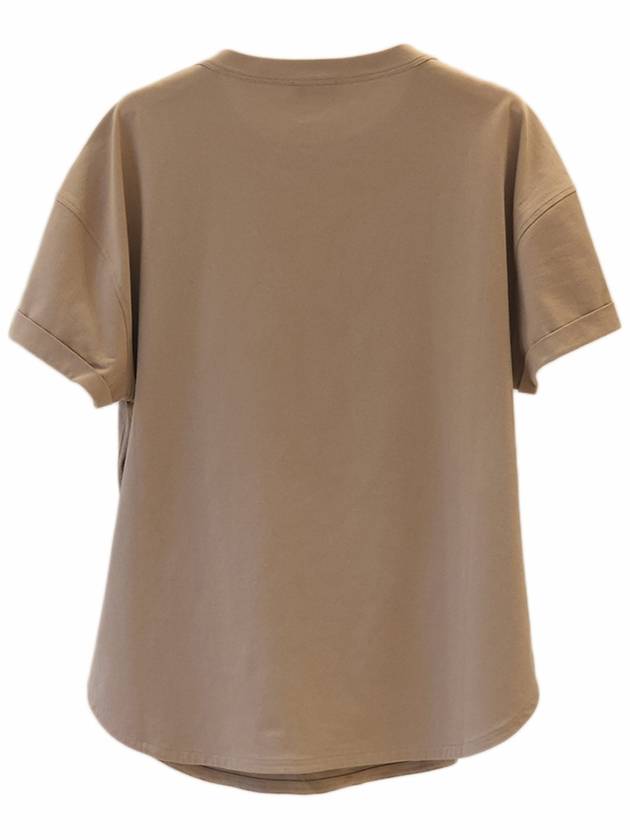 Women s Pocket Silk Monili Short Sleeve T Shirt Brown M0T81EH900 C8944 - BRUNELLO CUCINELLI - BALAAN 2