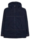 Men's Logo Applique Lightweight Zip-Up Hoodie Navy - BURBERRY - BALAAN 2