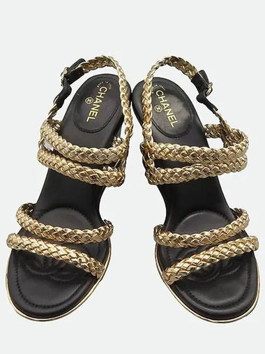 Smith Market used luxury goods gold sandals women s shoes - CHANEL - BALAAN 1