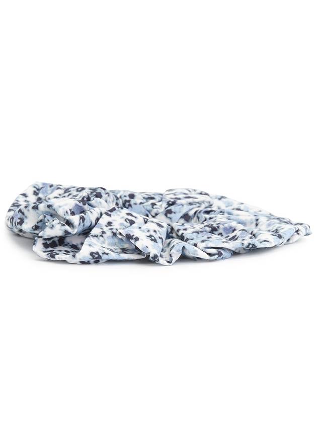 Floral Print Cotton Scrunchie Blue - GANNI - BALAAN 4