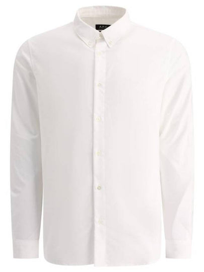 Men's Chemise GreGG Long Sleeve Shirt White - A.P.C. - BALAAN 2