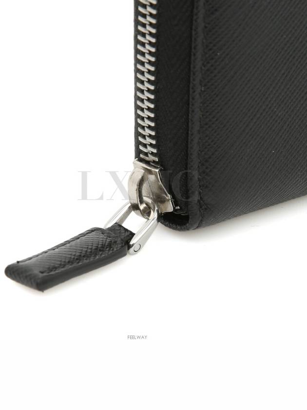 Saffiano Men s Leather Zipper Long Wallet 2ML188 Black Pencil - PRADA - BALAAN 5